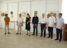 Foto z vernisáže výstavy Křoviny a jiné linoryty