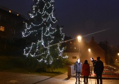 27. 11. 2020 jsme v Adamově rozsvítili vánoční strom