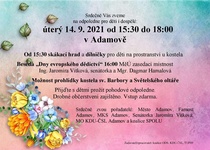 ODPOLEDNE 14. 9. 2021 pod záštitou senátorky J. VÍTKOVÉ
