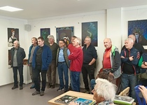 Z vernisáže výstavy "Tři v jedné..."