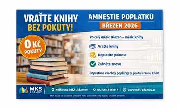 BŘEZEN MĚSÍC KNIHY a prominutí pokut za pozdní vrácení knih