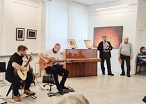 Z vernisáže výstavy Františka Dvořáka