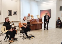 Z vernisáže výstavy Františka Dvořáka