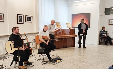 Z vernisáže výstavy Františka Dvořáka