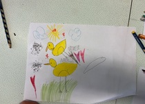 Děti na tvořivé návštěvě  v knihovně