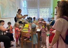 Berušky z MŠ na návštěvě v knihovně MKS