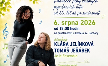 LETNÍ HUDEBNÍ PODVEČER S JE JE ENSEMBLE / K. JELÍNKOVOU A T. JEŘÁBKEM