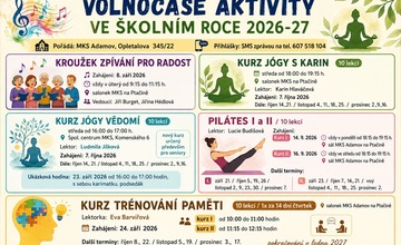 VOLNOČASÉ AKTIVITY S MKS ADAMOV
