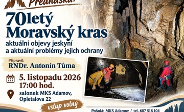 70LETÝ CHKO MORAVSKÝ KRAS - OBJEVY A OCHRANA JESKYNÍ