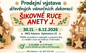 PRODEJNÍ VÝSTAVA VÁNOČNÍCH DŘEVĚNÝCH DEKORACÍ / ŠIKOVNÉ RUCE ANETY J.