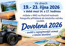 DOVOLENÁ 2026 - POSLEDNÍ MOŽNOST ZAPOJIT SE DO HLASOVÁNÍ O NEJZAJÍMAVĚJŠÍ FOTOGRAFII...